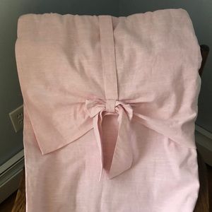 Set of Two PBK Linen Bow Valance Blackout Curtain